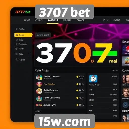 Análise da interface do usuário do site 3707 bet